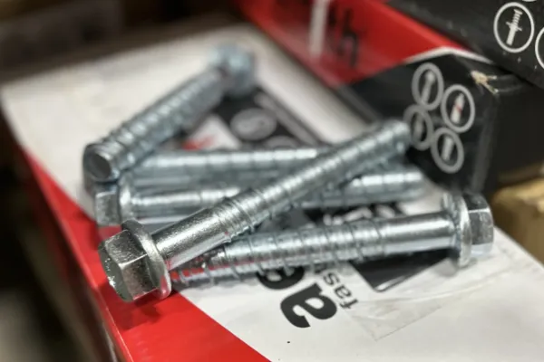 Fastener screws closeup.