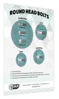 Round head bolts.